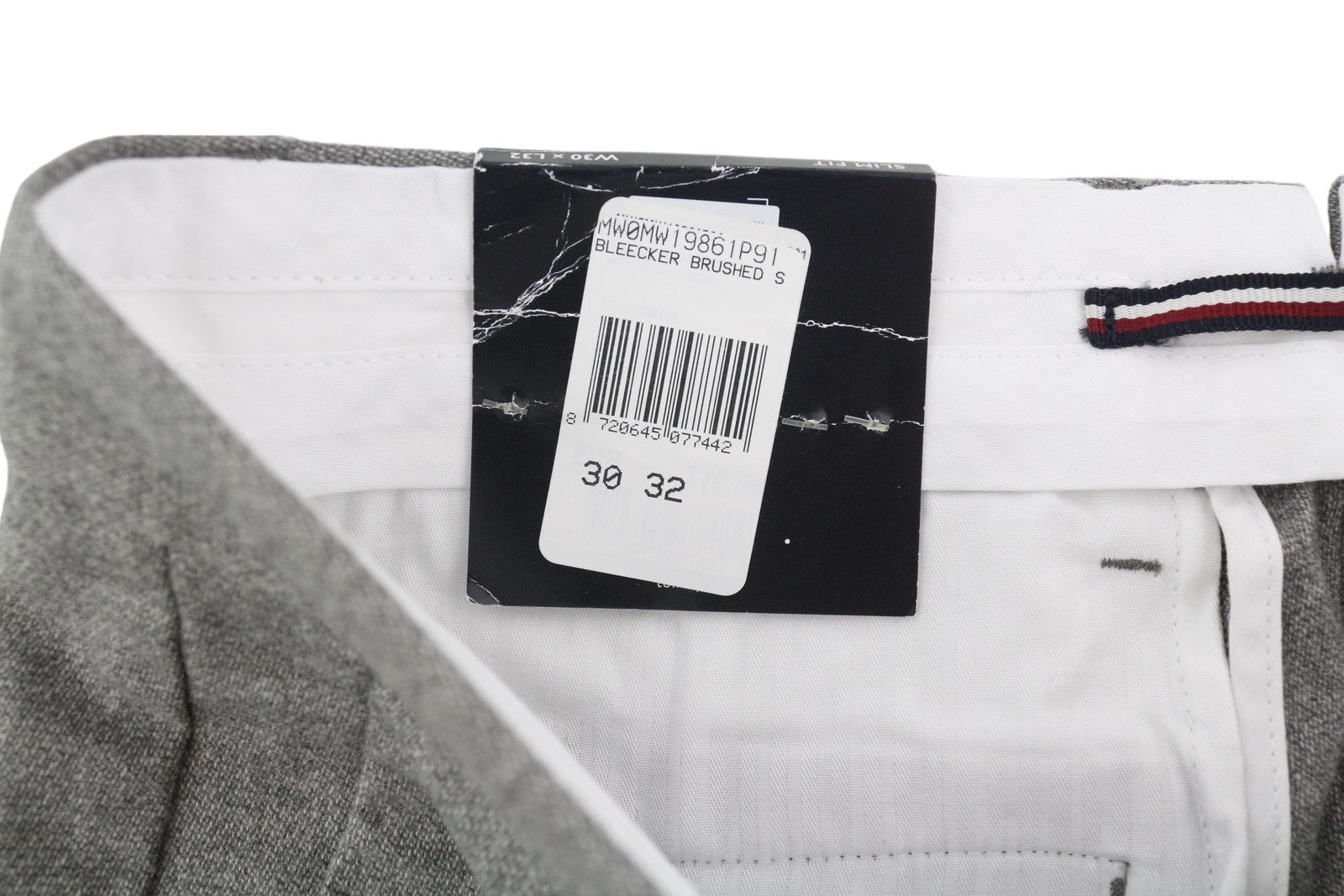 TOMMY HILFIGER Bleecker Brushed Solid vyriškos kelnės W30/L32 Melange Slim Stretch 