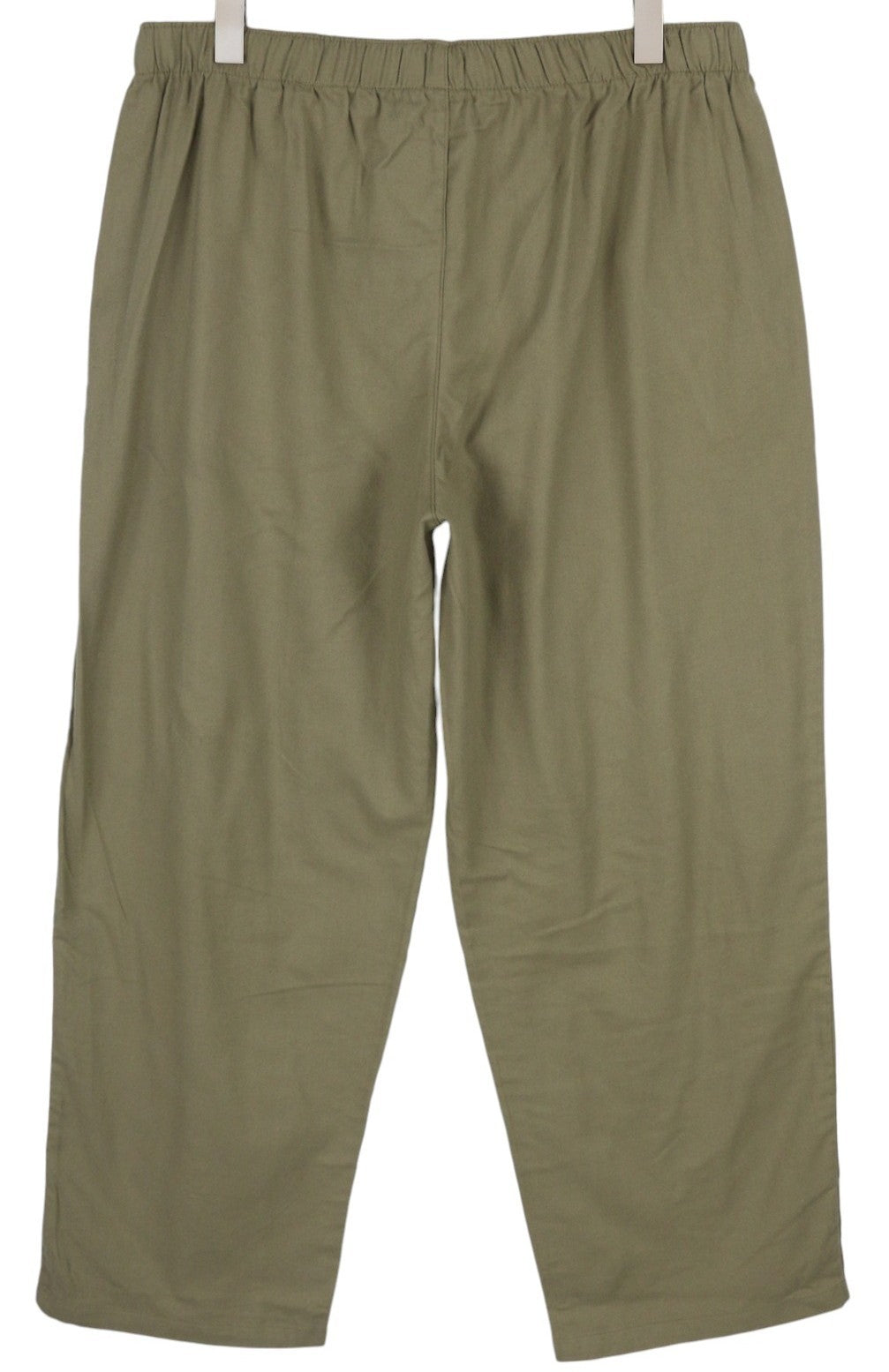 CALVIN KLEIN vyriškos kelnės XL dydžio chaki žalios flanelinės elastingo juosmens naktiniai su logotipu