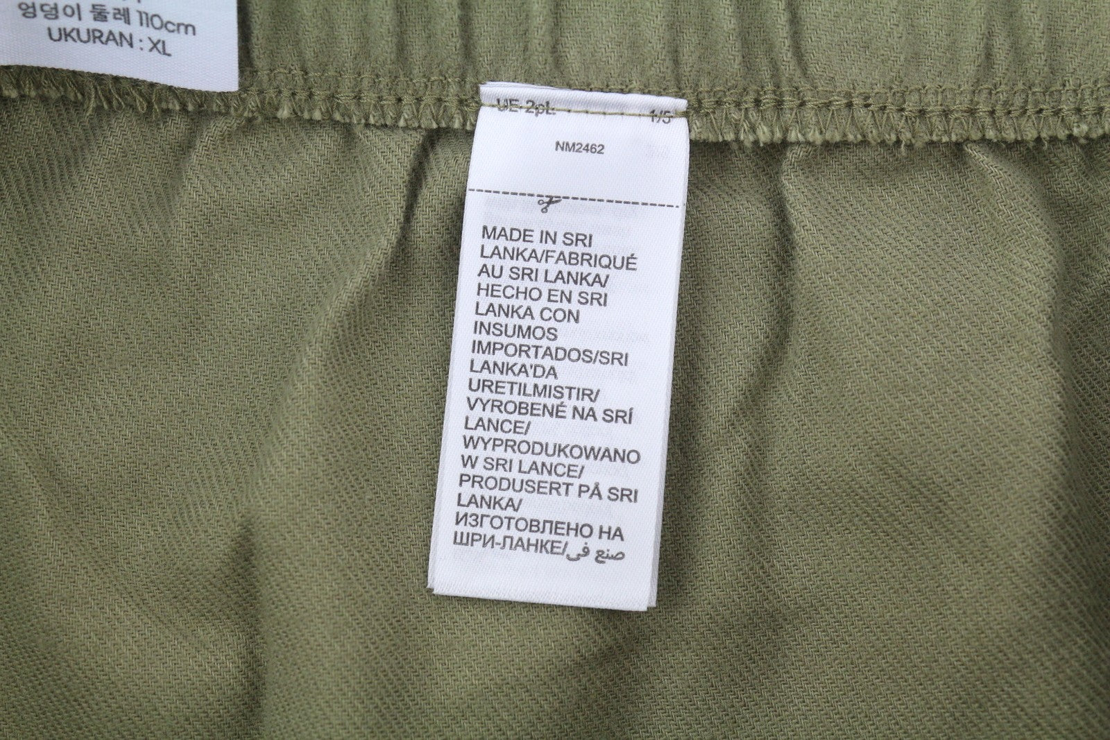 CALVIN KLEIN vyriškos kelnės XL dydžio chaki žalios flanelinės elastingo juosmens naktiniai su logotipu