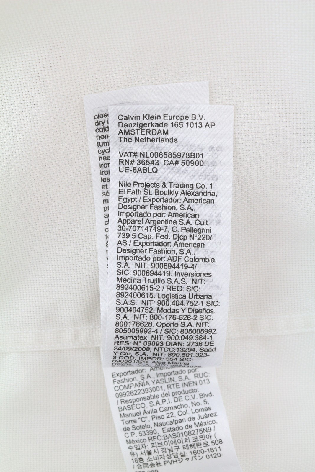 CALVIN KLEIN Structure Solid Slim vyriški marškinėliai, 40 cm, šviesiai balti, medvilniniai. 