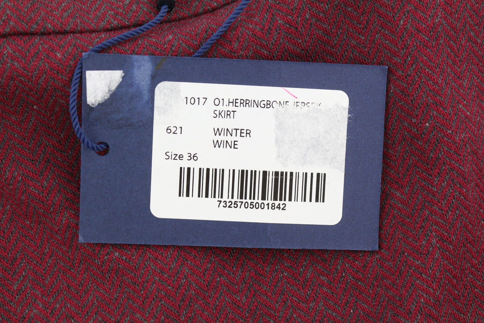 GANT Herringbone stiliaus džersio moteriškas sijonas, 36 dydžio, bordo spalvos, su kišenėmis, pamušalu ir užtrauktuku. 