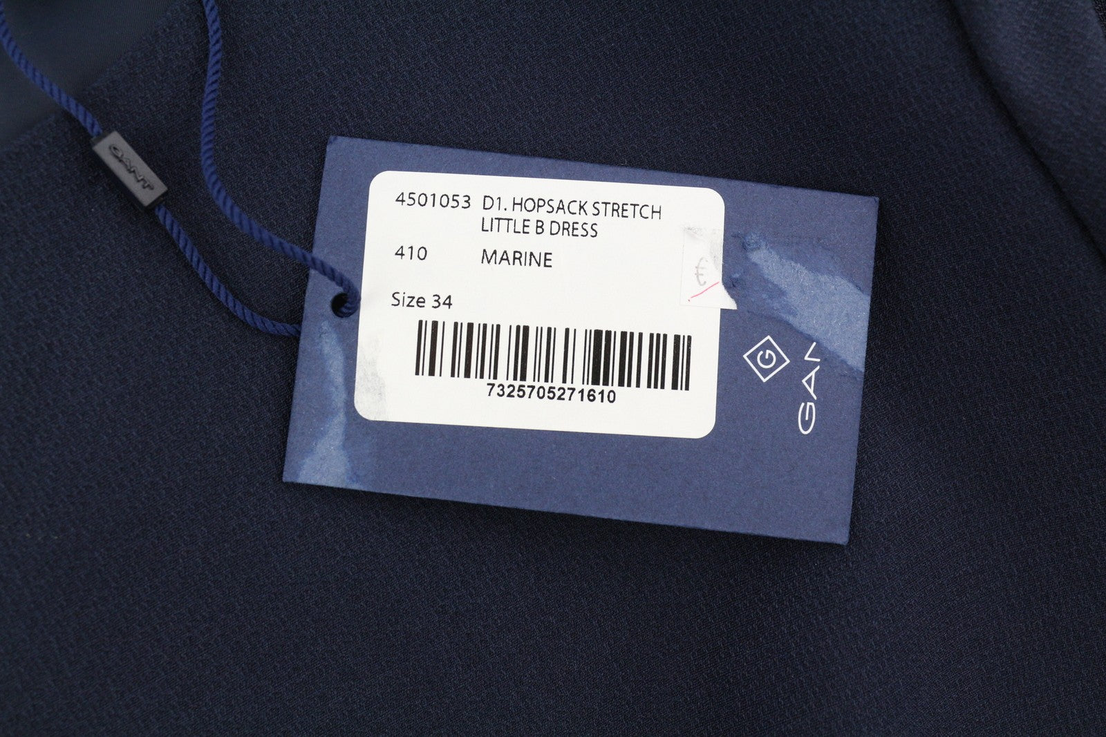 GANT Hopsack Stretch maža moteriška suknelė EU34 vilnos mišinio 3/4 rankovėmis iki kelių 