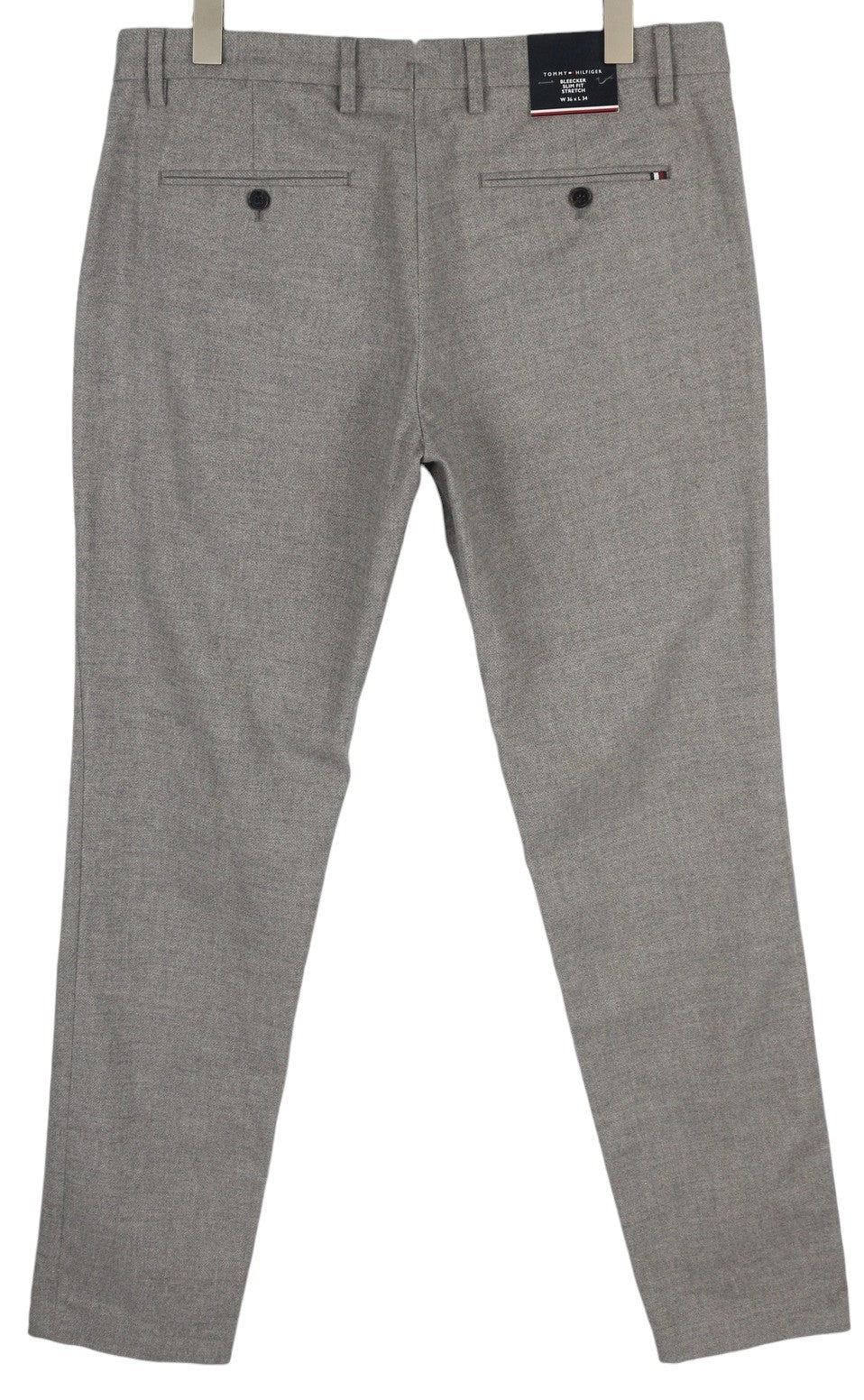 TOMMY HILFIGER Bleecker Brushed Solid vyriškos kelnės W36/L34 Melange Slim Stretch 