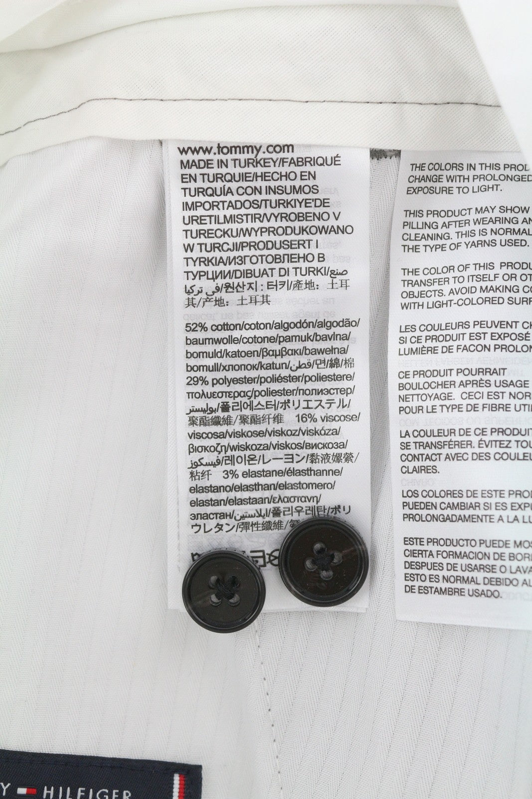 TOMMY HILFIGER Bleecker Brushed Solid vyriškos kelnės W36/L34 Melange Slim Stretch 