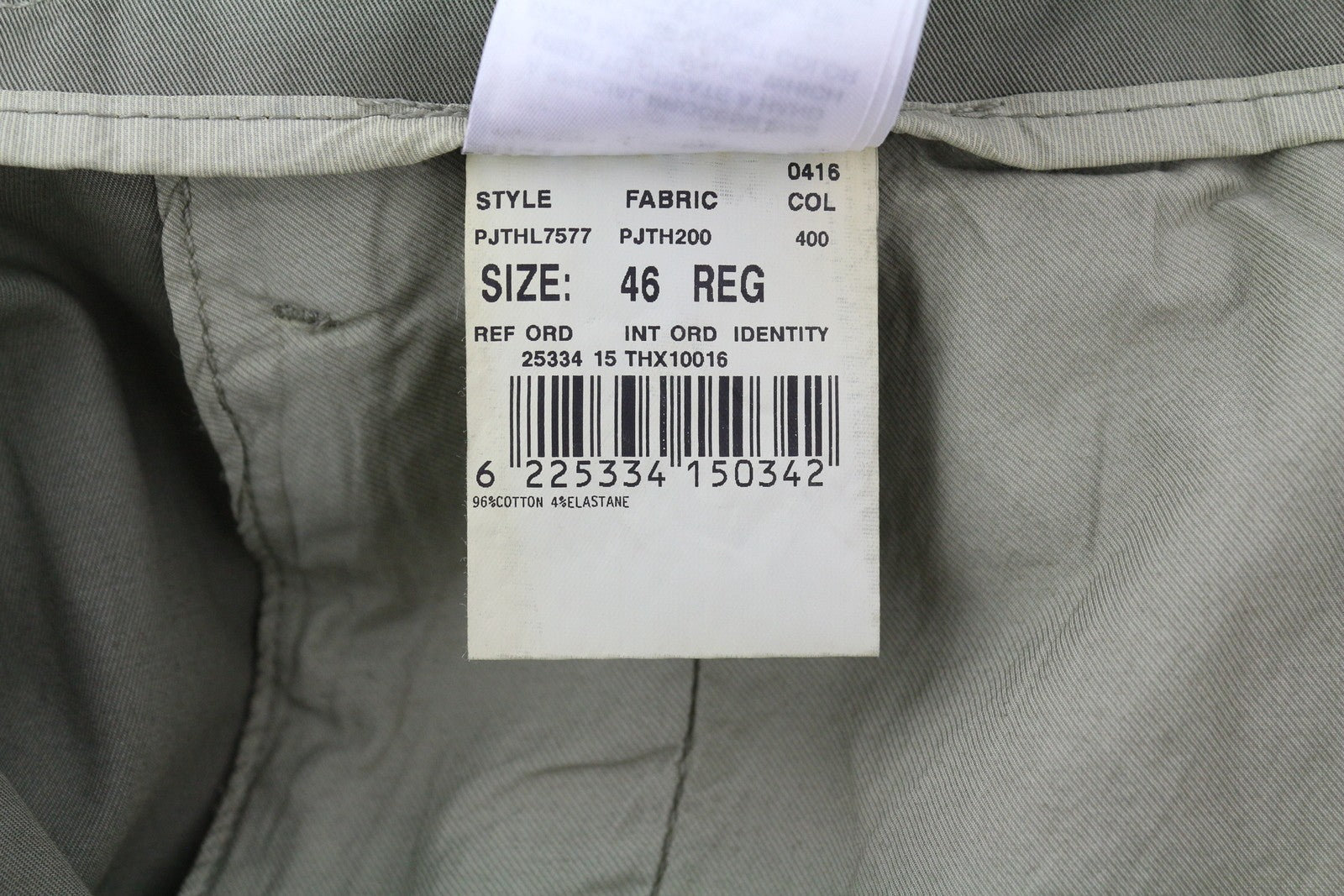 TOMMY HILFIGER Army Stretch Twill vyriškos kelnės W32 Khaki spalvos, klostuotos, siaurėjančios su užtrauktuku. 
