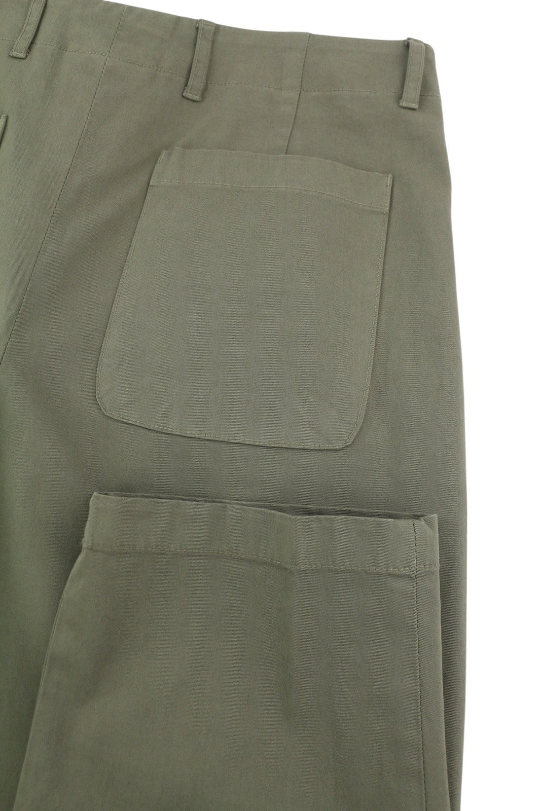 TOMMY HILFIGER Army Stretch Twill vyriškos kelnės W32 Khaki spalvos, klostuotos, siaurėjančios su užtrauktuku. 