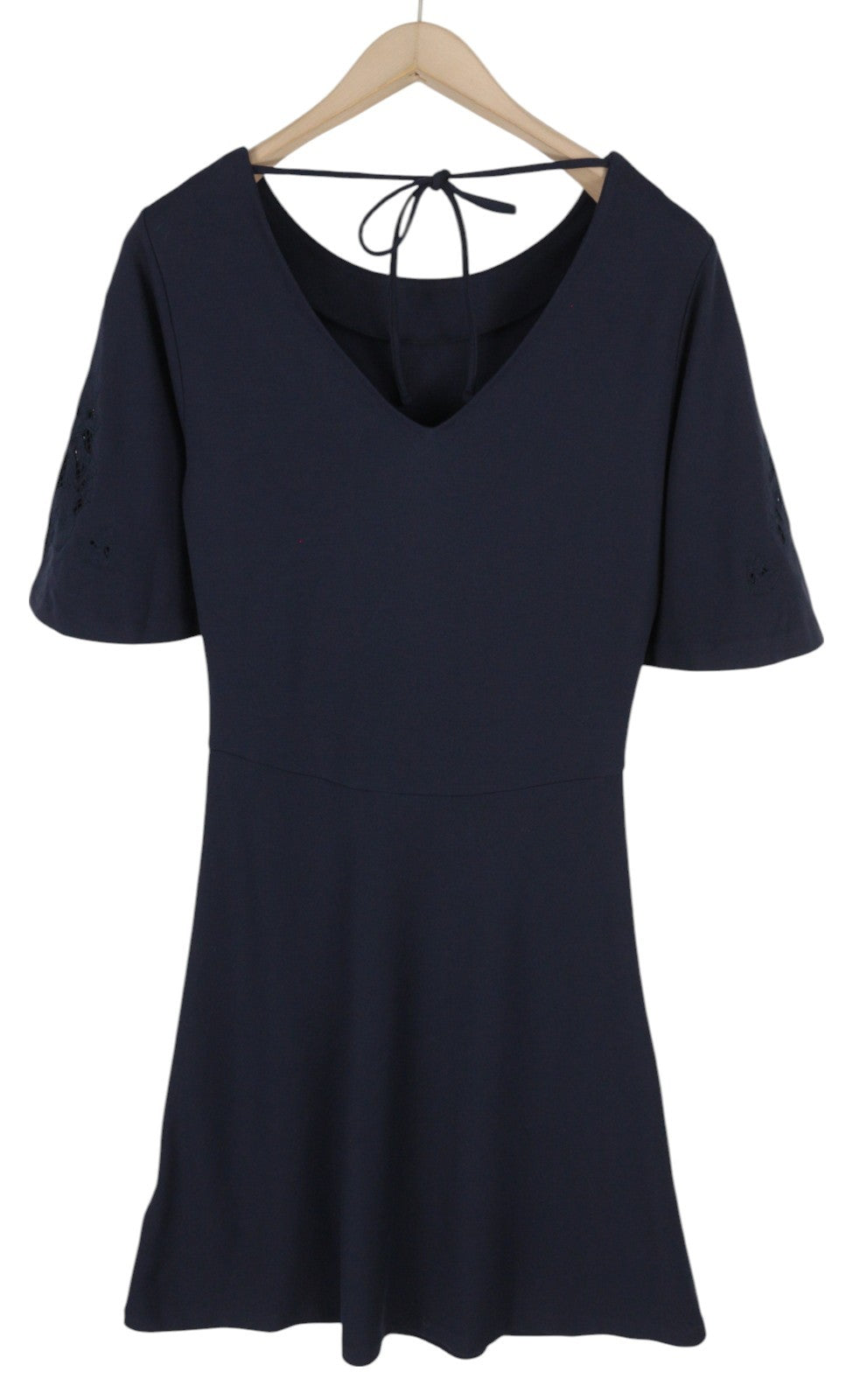 GANT „Meadow Holeseam Jersey“ moteriška suknelė, mėlyna, trumpomis rankovėmis, tampri, iki kelių 