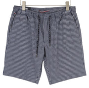 TOMMY HILFIGER Harlem Seersucker Stripe vyriški šortai W34 Relaxed Tapered Fit mėlyni 