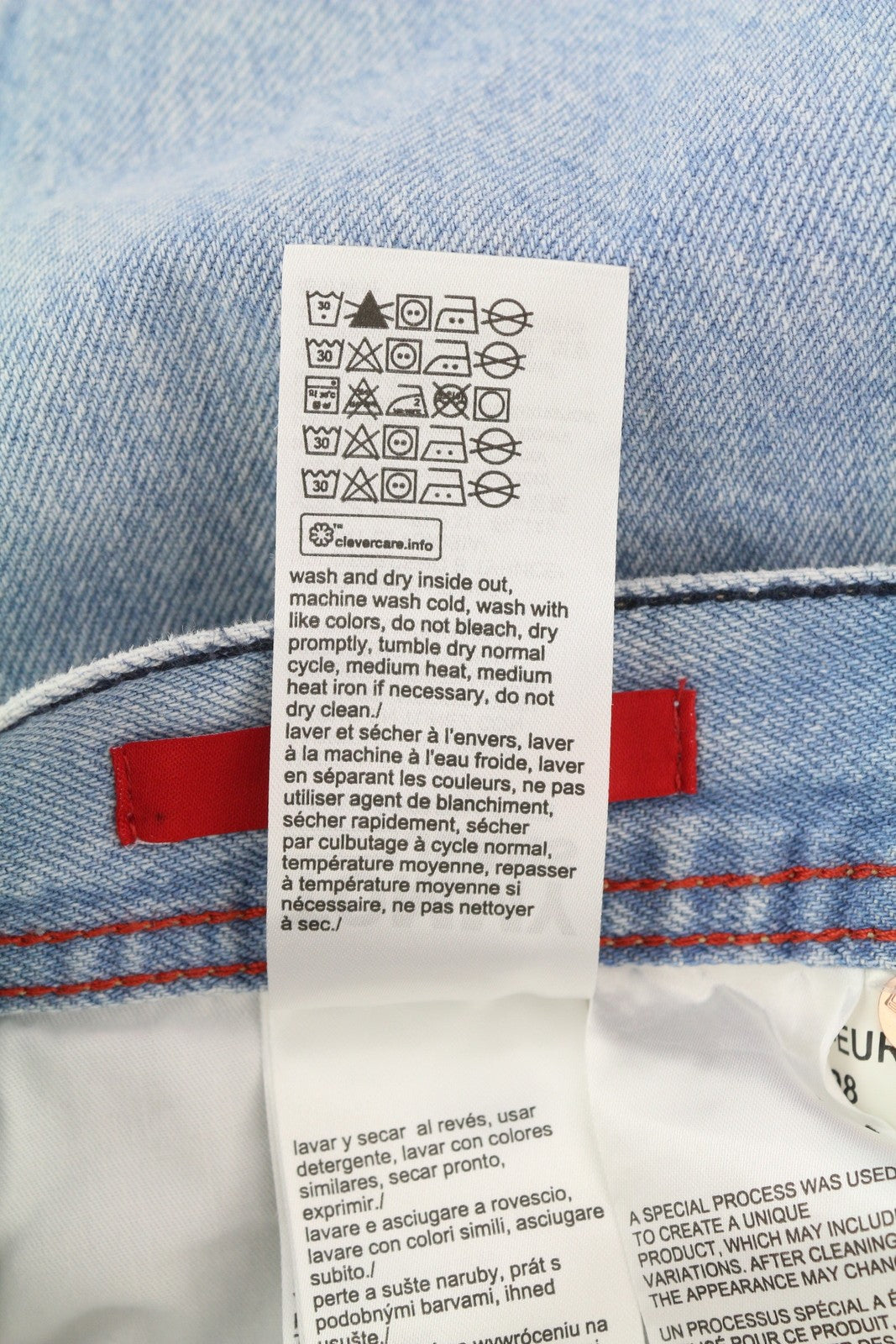 TOMMY HILFIGER Aiden Baggy Denim vyriški šortai W30 Washed Blue su užtrauktuku ir kišenėmis 