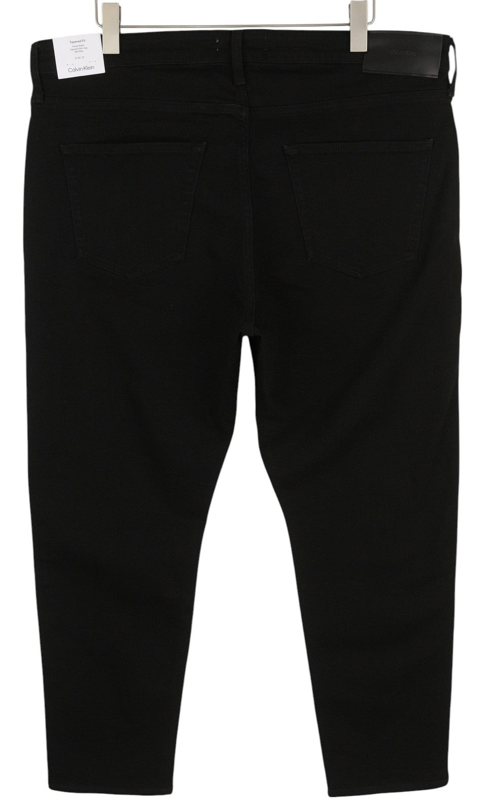 CALVIN KLEIN siaurėjantys juodi vyriški džinsai su užtrauktuku ir kišenėmis, W38/L32 