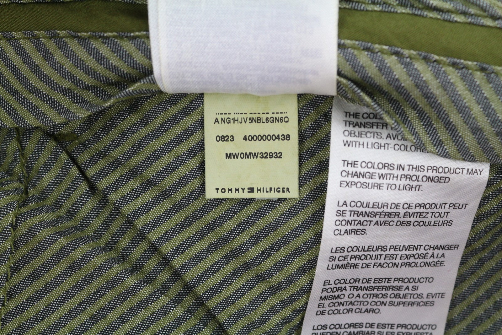 TOMMY HILFIGER Denton Chino Stretch vyriškos kelnės W38/L34 žalios velveto tiesios 