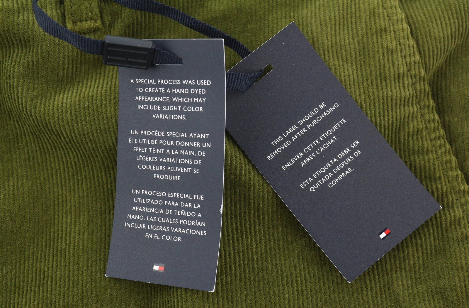 TOMMY HILFIGER Denton Chino Stretch vyriškos kelnės W38/L34 žalios velveto tiesios 