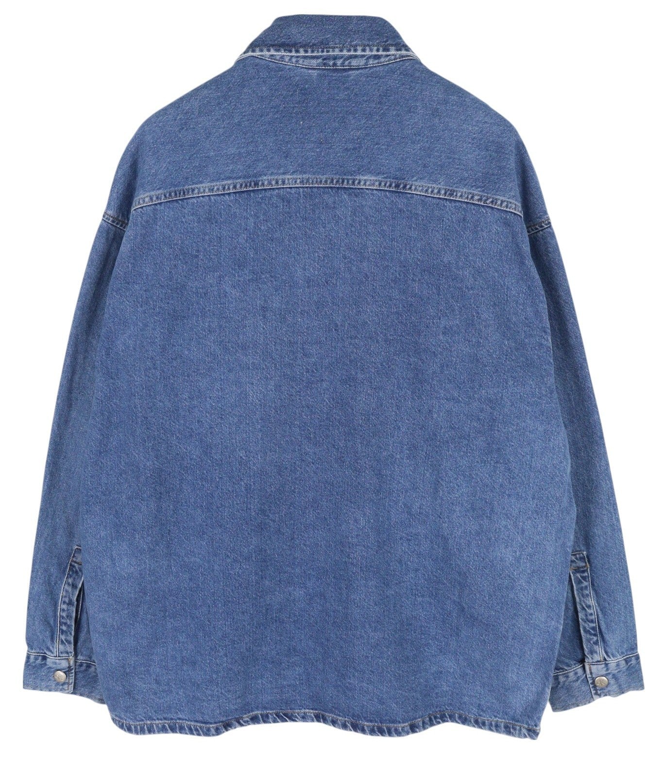 CALVIN KLEIN vyriška striukė XS, džinso mėlyna, su dideliais sunkvežimio snapeliais, rekomenduojama kaina – 119 € 