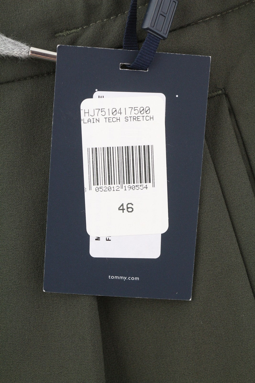 TOMMY HILFIGER THFlex vyriškos kelnės W31 Khaki Plain Plisuotos Elastic Waist Slim 