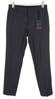 TOMMY HILFIGER x Lardini vyriškos kelnės W31 mėlynos, plonos, tekstūruotos vilnos, RRP 179 € 
