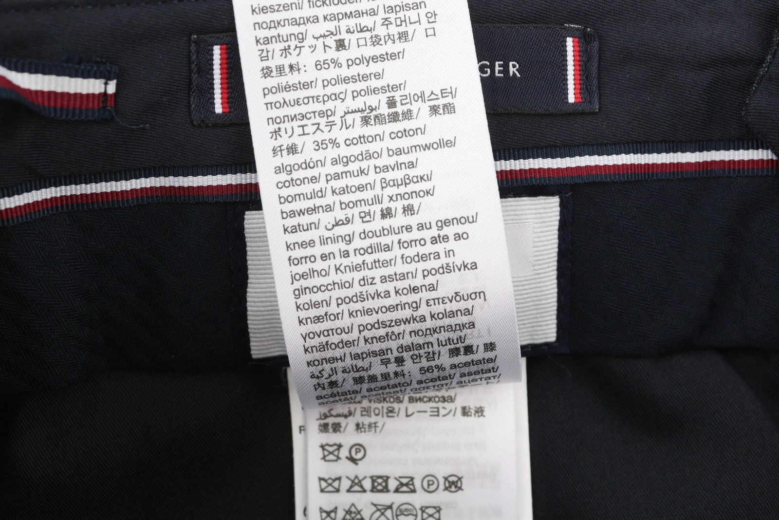 TOMMY HILFIGER x Lardini vyriškos kelnės W31 mėlynos, plonos, tekstūruotos vilnos, RRP 179 € 