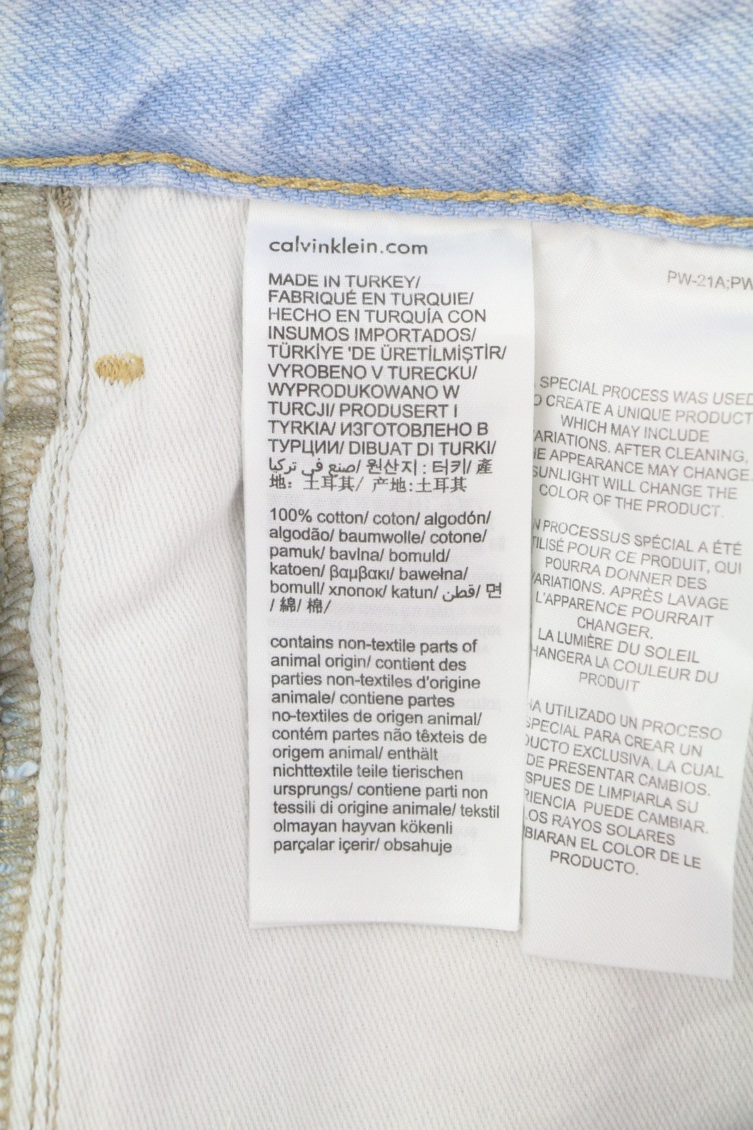 CALVIN KLEIN 90-ųjų laisvi klostuoti vyriški džinsai W29 su skalbtos mėlynos spalvos plačiomis užtrauktukais, rekomenduojama kaina – 272 USD 