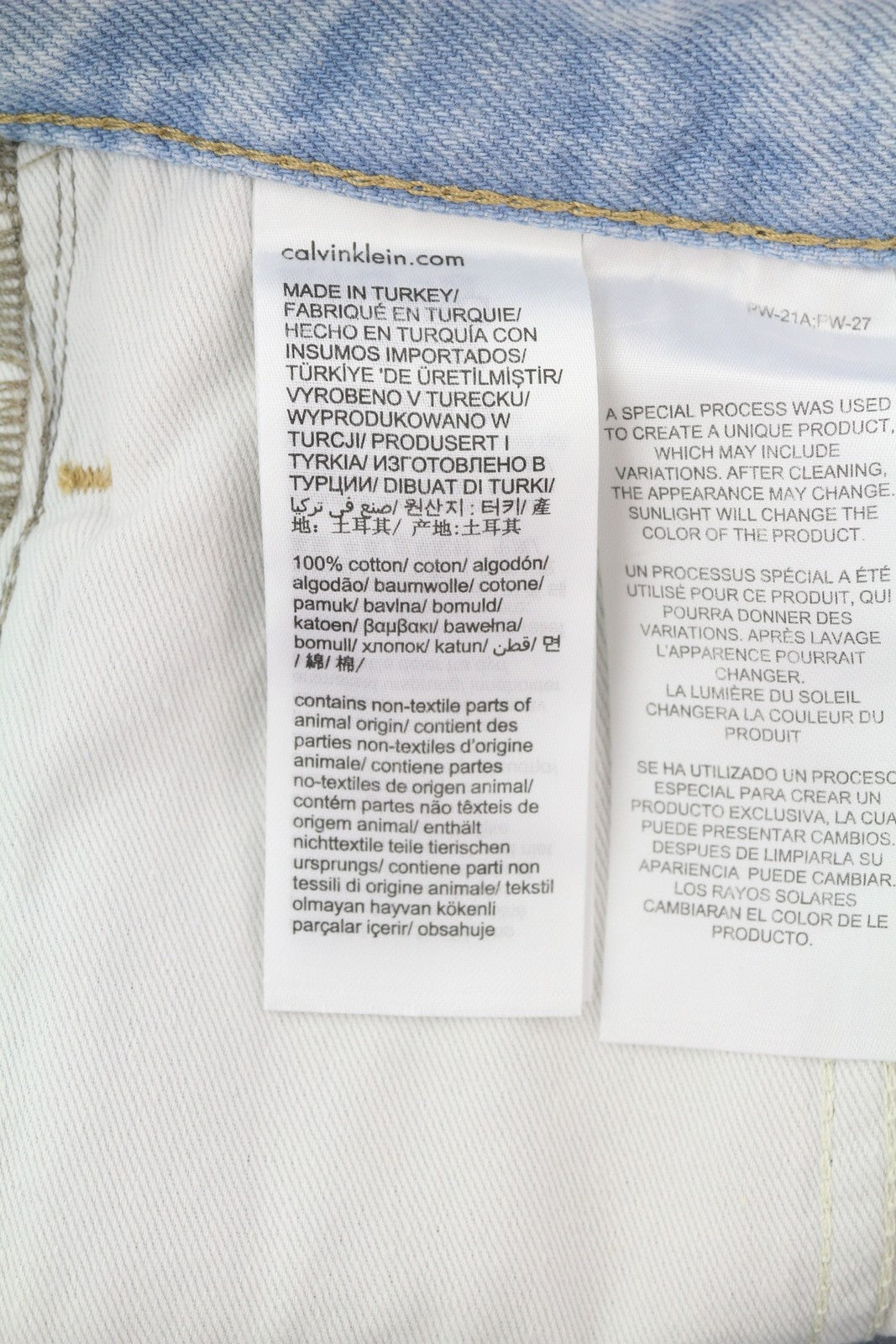 CALVIN KLEIN 90-ųjų laisvi klostuoti vyriški džinsai W32 su skalbtos mėlynos spalvos plačiomis užtrauktukais, rekomenduojama kaina – 272 USD 