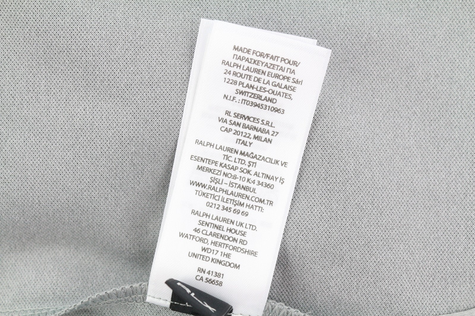 RLX RALPH LAUREN golfo vyriški marškinėliai pilki, siuvinėti meškiuko formos, trumpomis rankovėmis. 