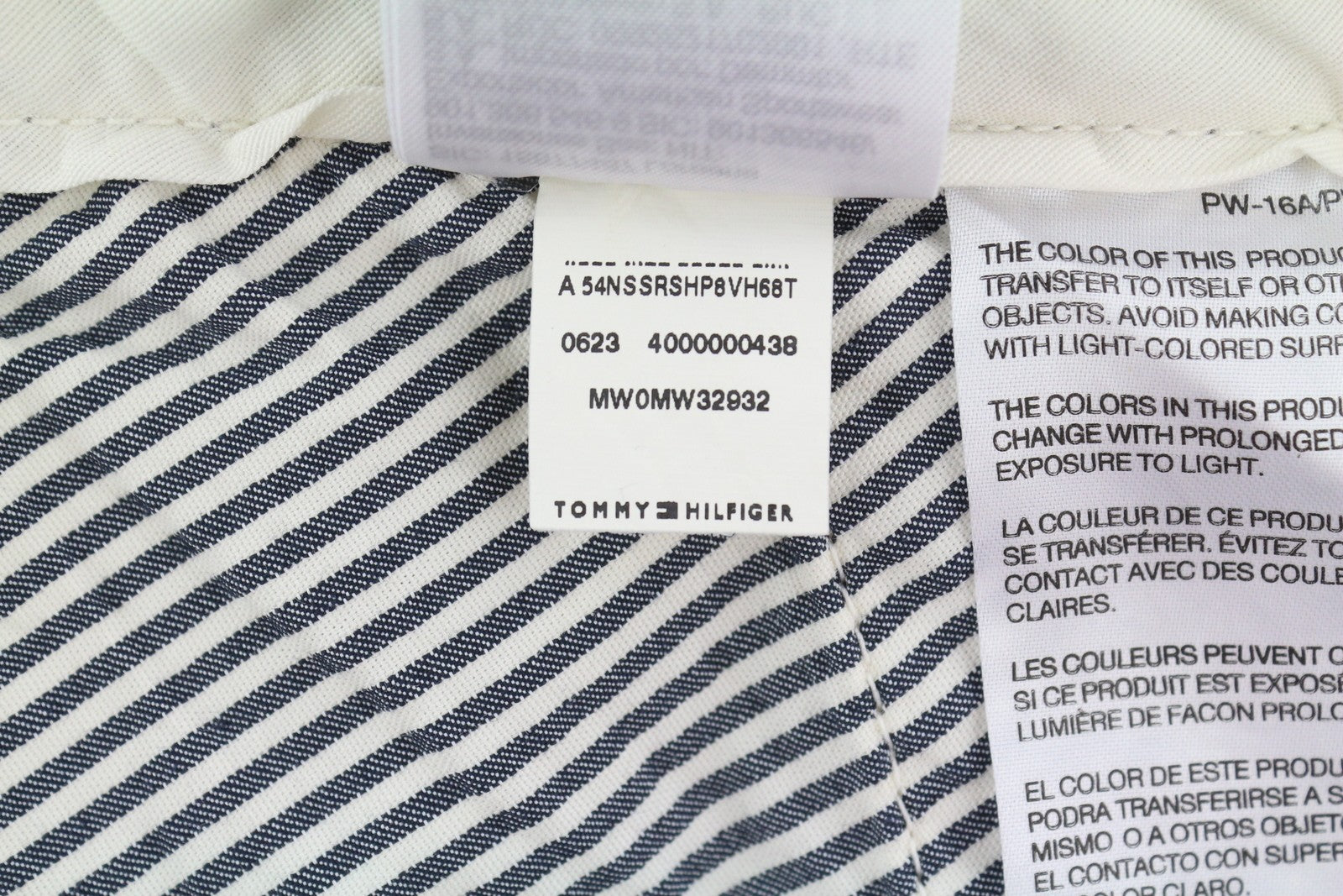 TOMMY HILFIGER Denton Chino Stretch vyriškos kelnės W36/L32 baltos velveto tiesios 