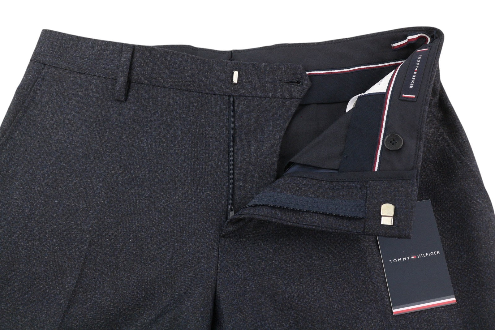 TOMMY HILFIGER x Lardini vyriškos kelnės W31 mėlynos vilnos kašmyro plono kirpimo, rekomenduojama kaina – 179 € 