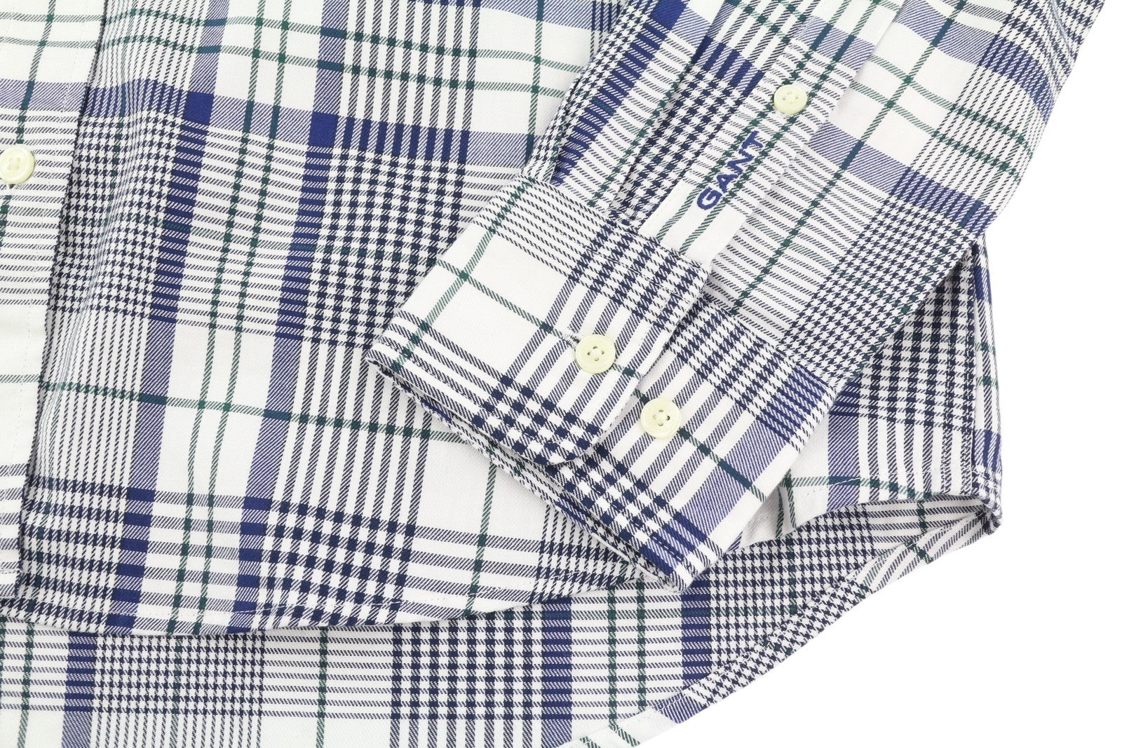 GANT flaneliniai moteriški marškinėliai, EU38, mėlyni languoti, sagomis užsegami, platėjančios iškirptės, ilgomis rankovėmis 