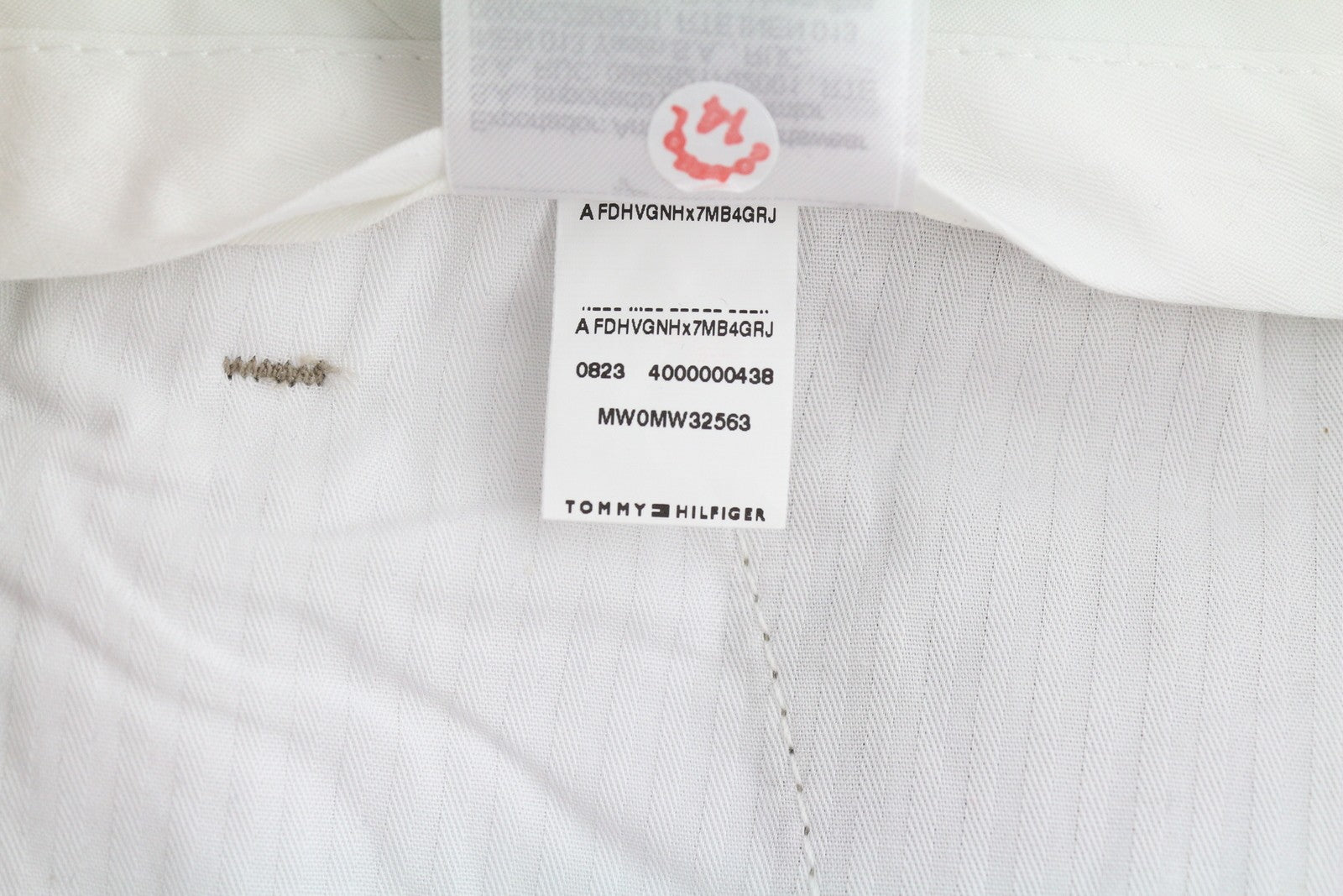 TOMMY HILFIGER Hampton vyriškos kelnės W33/L34 rudos vilnos ir šilko mišinio plonos siaurėjančios 