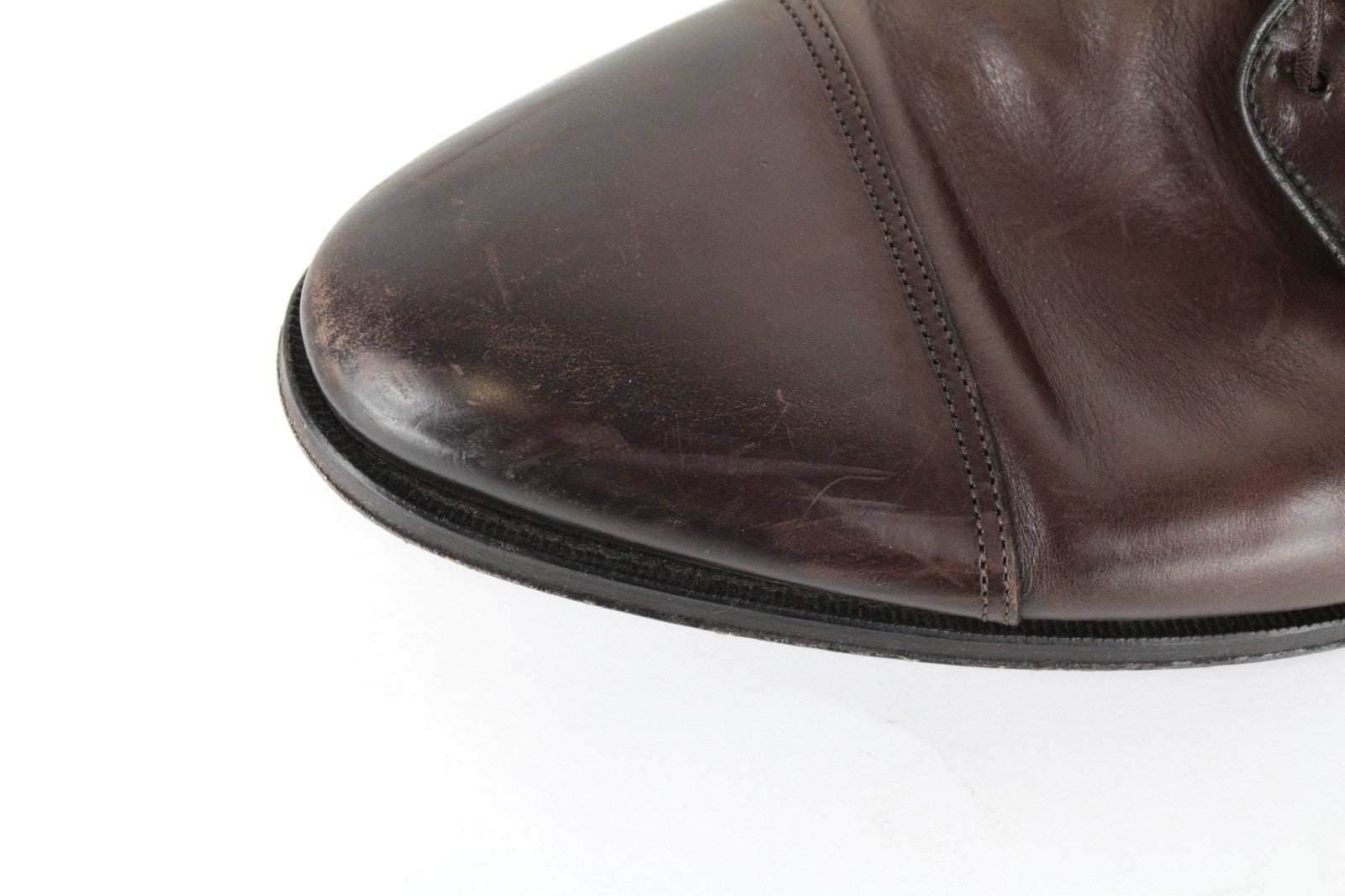 SUITSUPPLY Men's Shoes EU43/UK9 Brown Calf Leather Derby Lace-Up Dress Style