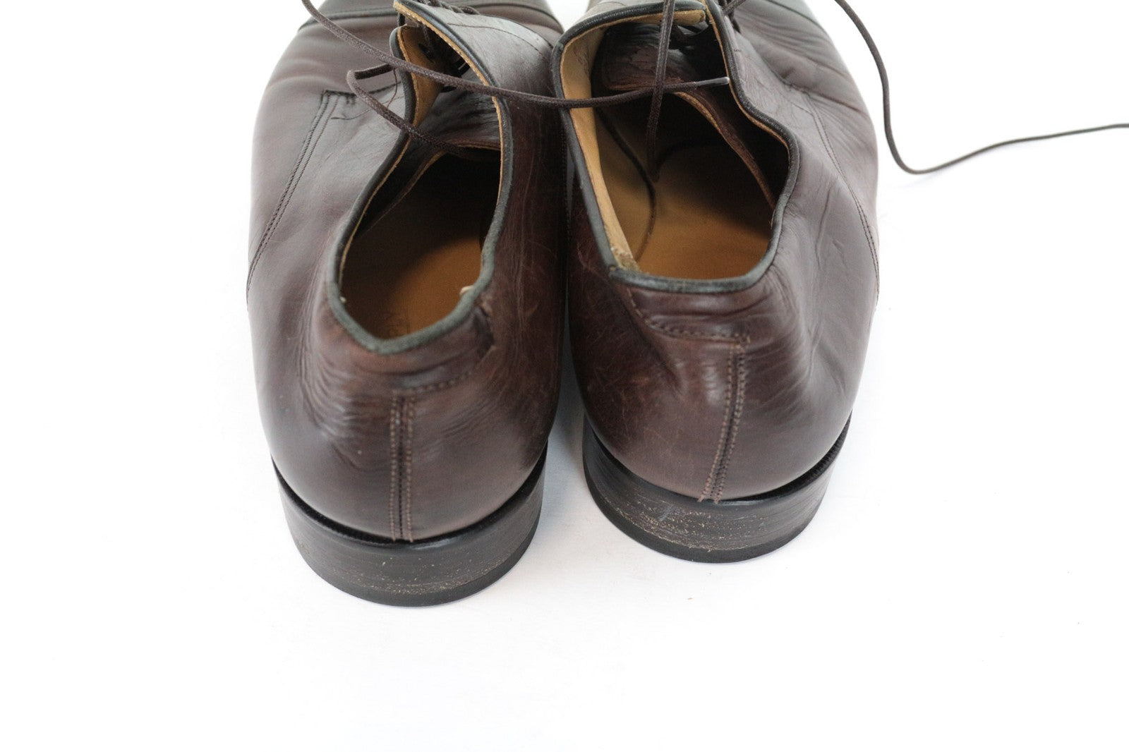 SUITSUPPLY Men's Shoes EU43/UK9 Brown Calf Leather Derby Lace-Up Dress Style