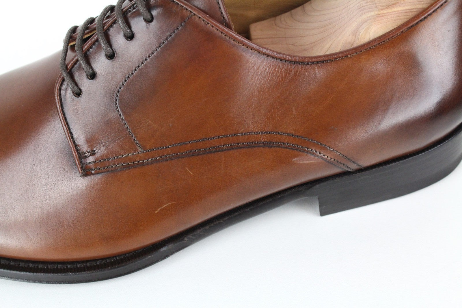 SUITSUPPLY Men's Formal Shoes EU42/UK8 Brown Lace-Up Premium Calf Leather