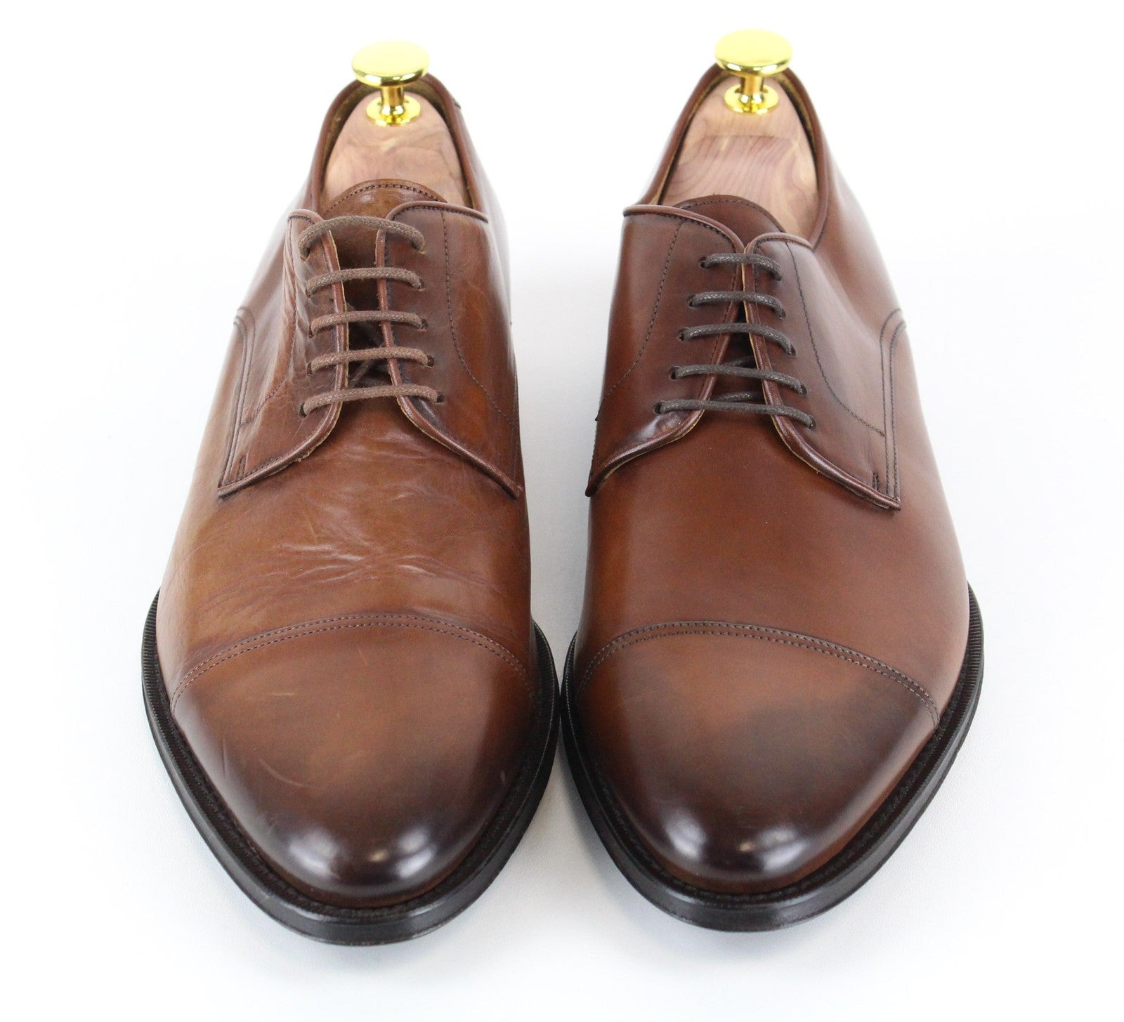 SUITSUPPLY Men's Formal Shoes EU42/UK8 Brown Lace-Up Premium Calf Leather