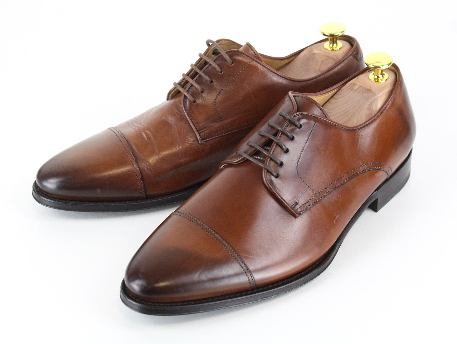 SUITSUPPLY Men's Formal Shoes EU42/UK8 Brown Lace-Up Premium Calf Leather