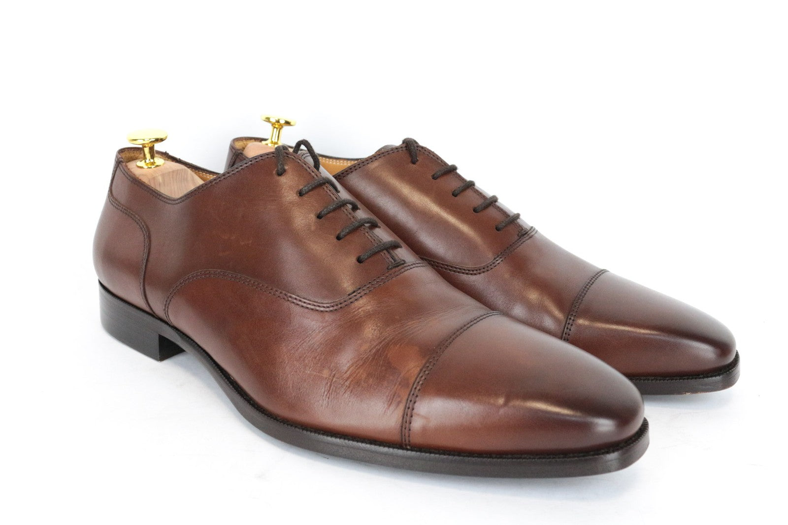 SUITSUPPLY Men's Oxford Shoes EU44.5/UK10.5 Lace-Up Brown Leather Dresswear
