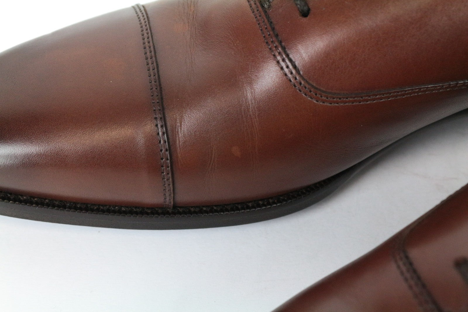 SUITSUPPLY Men's Oxford Shoes EU44.5/UK10.5 Lace-Up Brown Leather Dresswear