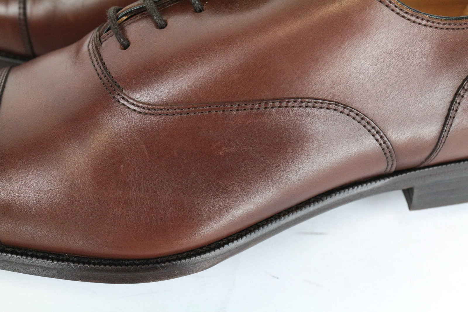 SUITSUPPLY Men's Oxford Shoes EU44.5/UK10.5 Lace-Up Brown Leather Dresswear