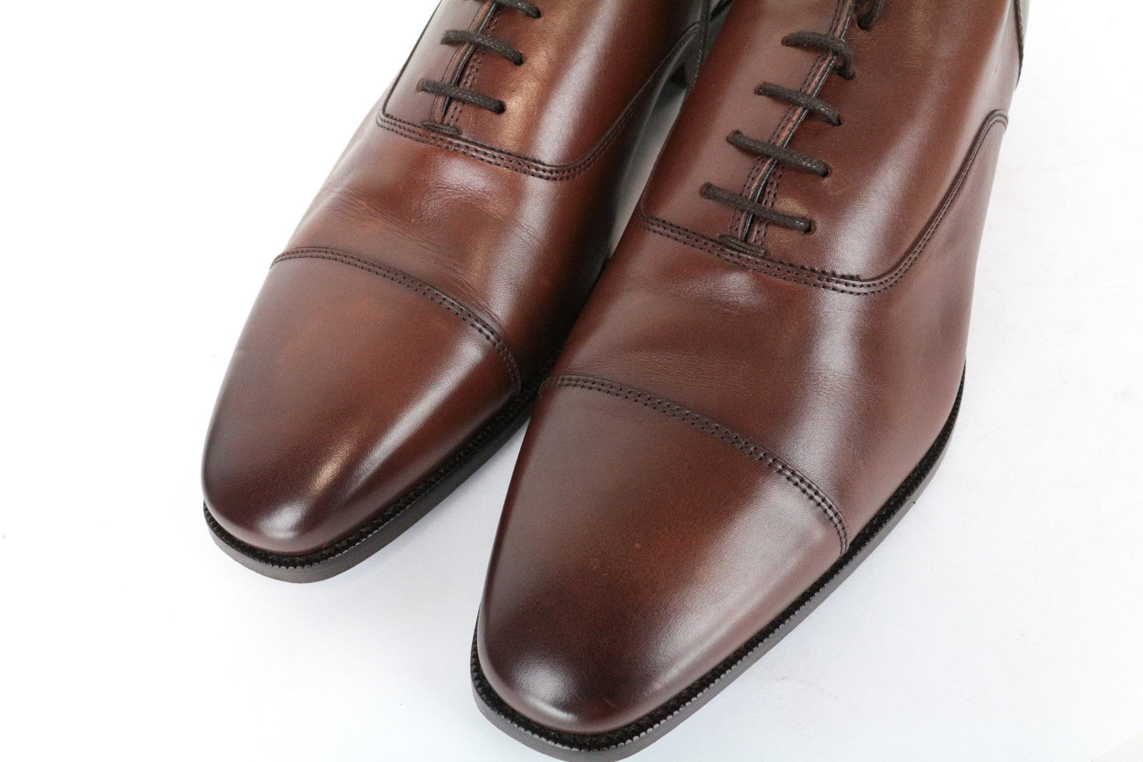 SUITSUPPLY Men's Oxford Shoes EU44.5/UK10.5 Lace-Up Brown Leather Dresswear