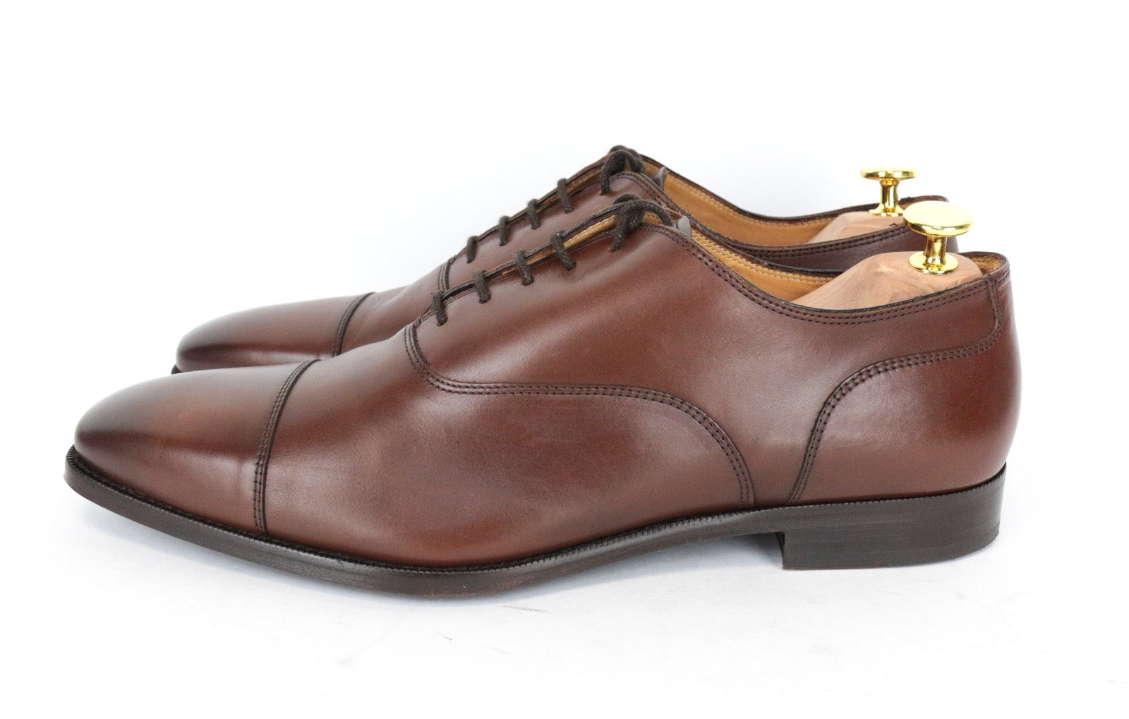 SUITSUPPLY Men's Oxford Shoes EU44.5/UK10.5 Lace-Up Brown Leather Dresswear