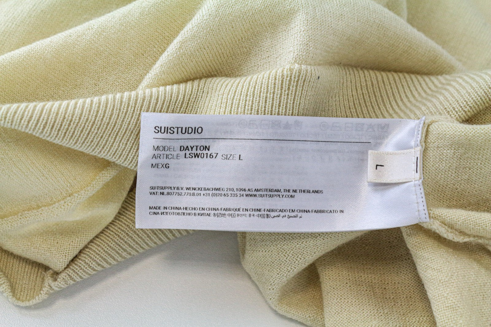 SUISTUDIO Dayton moteriški merino vilnos polo marškinėliai L dydžio, geltoni, trumpomis rankovėmis 