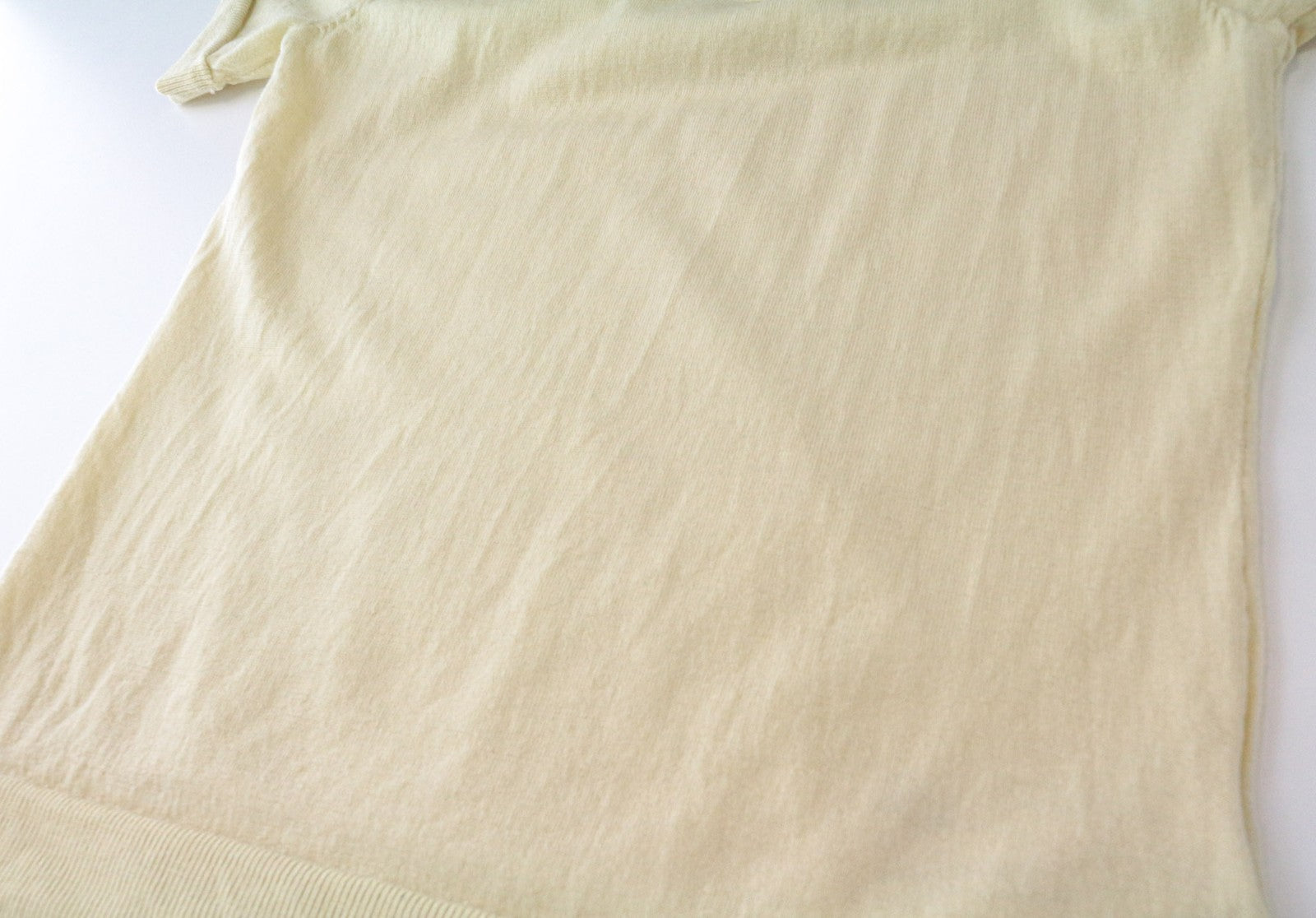 SUISTUDIO Dayton moteriški merino vilnos polo marškinėliai L dydžio, geltoni, trumpomis rankovėmis 