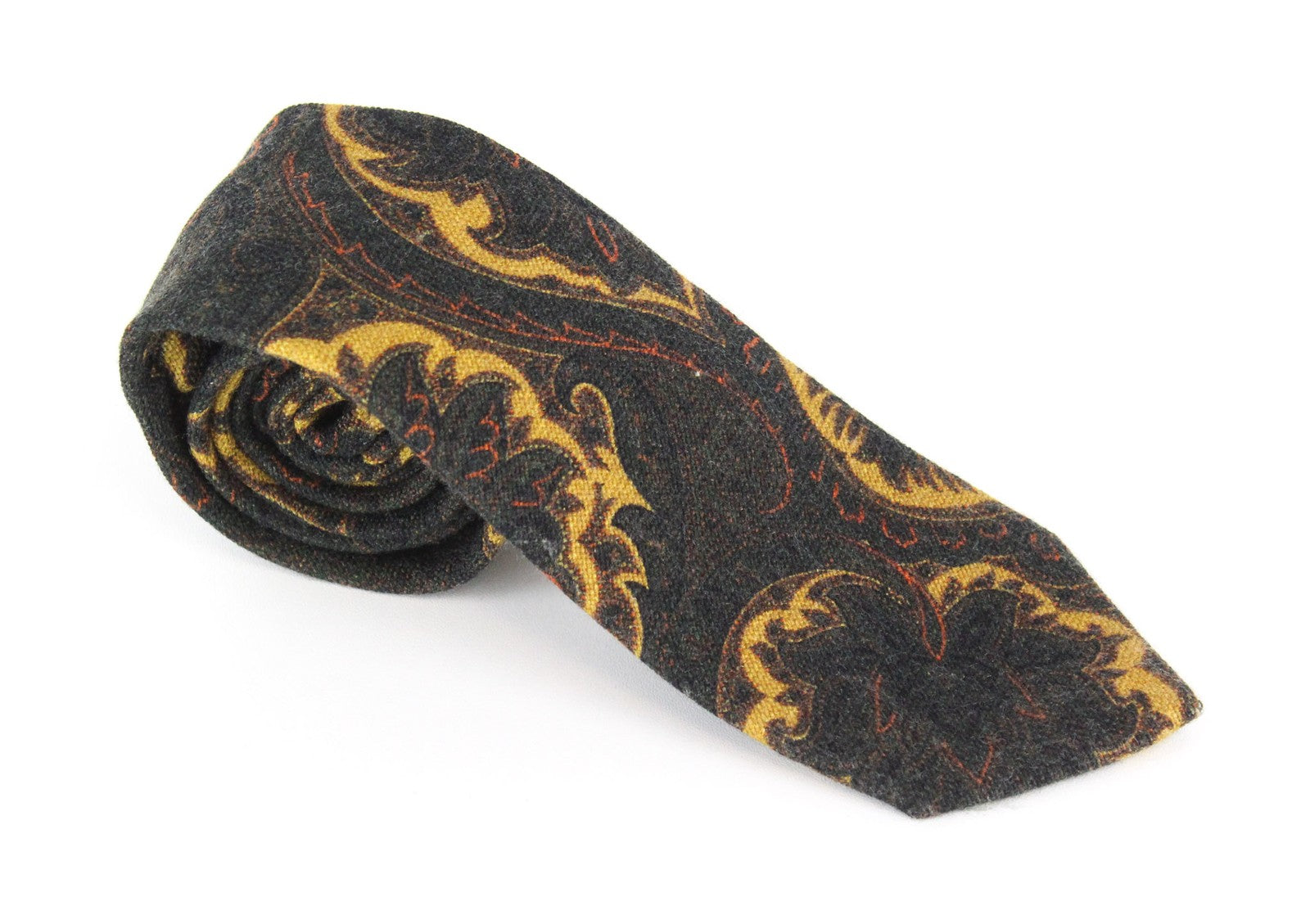 SUITSUPPLY vyriškas kaklaraištis ~150x8 tamsiai žalias vilnonis raštuotas klasikinis oficialus kaklaraištis 