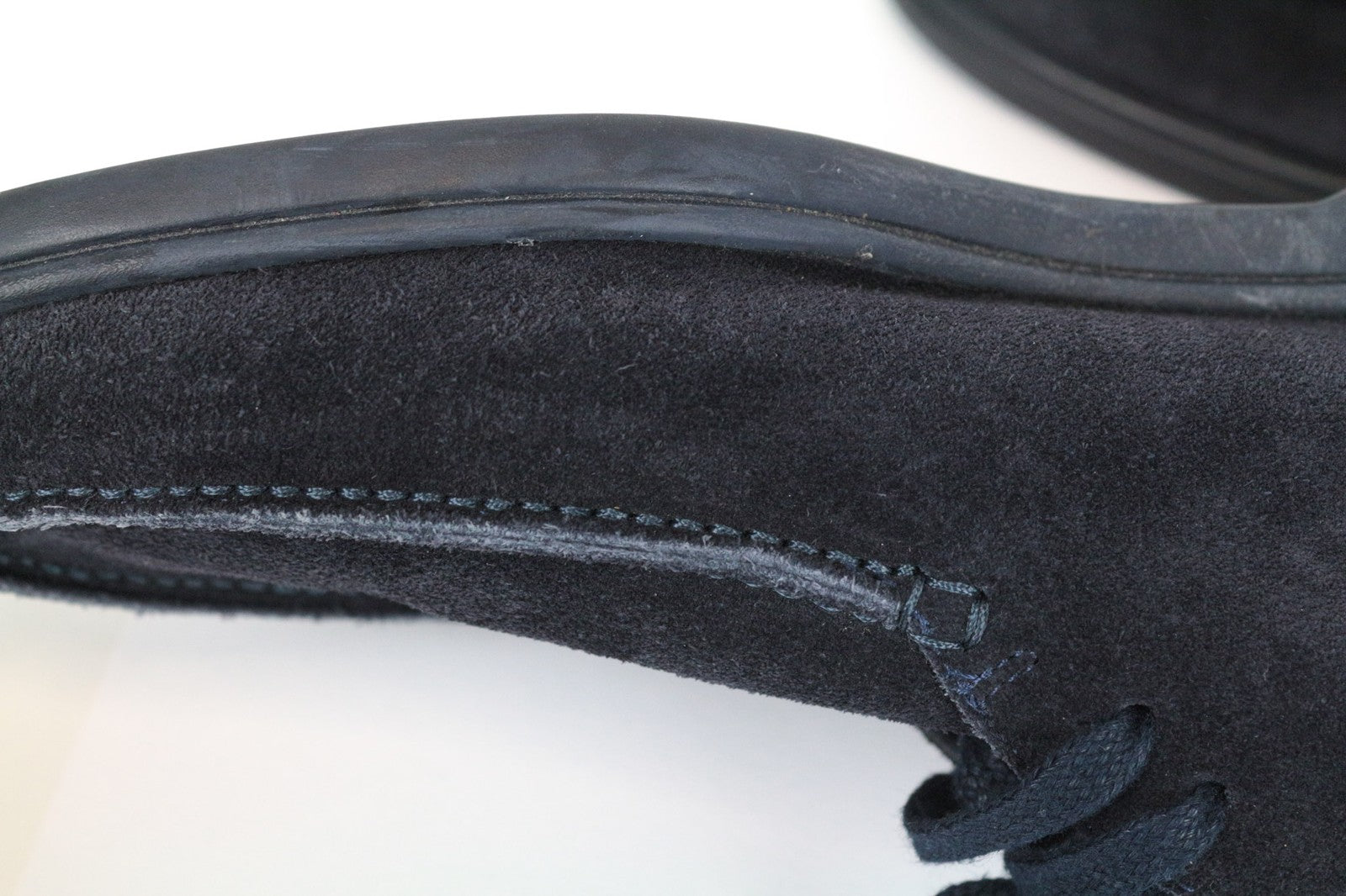 SUITSUPPLY vyriški batai, EU43, tamsiai mėlyni, aukštakulniai, suvarstomi, zomšiniai, laisvalaikio stiliaus 