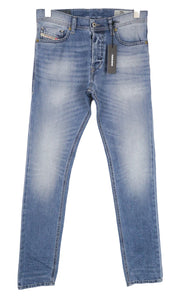 DIESEL Tepphar 0842H vyriški džinsai W27/L32 Slim morkų mėlynos spalvos tampri medvilnė 