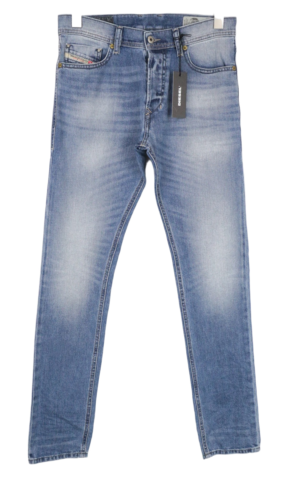 DIESEL Tepphar 0842H vyriški džinsai W27/L32 Slim morkų mėlynos spalvos tampri medvilnė 