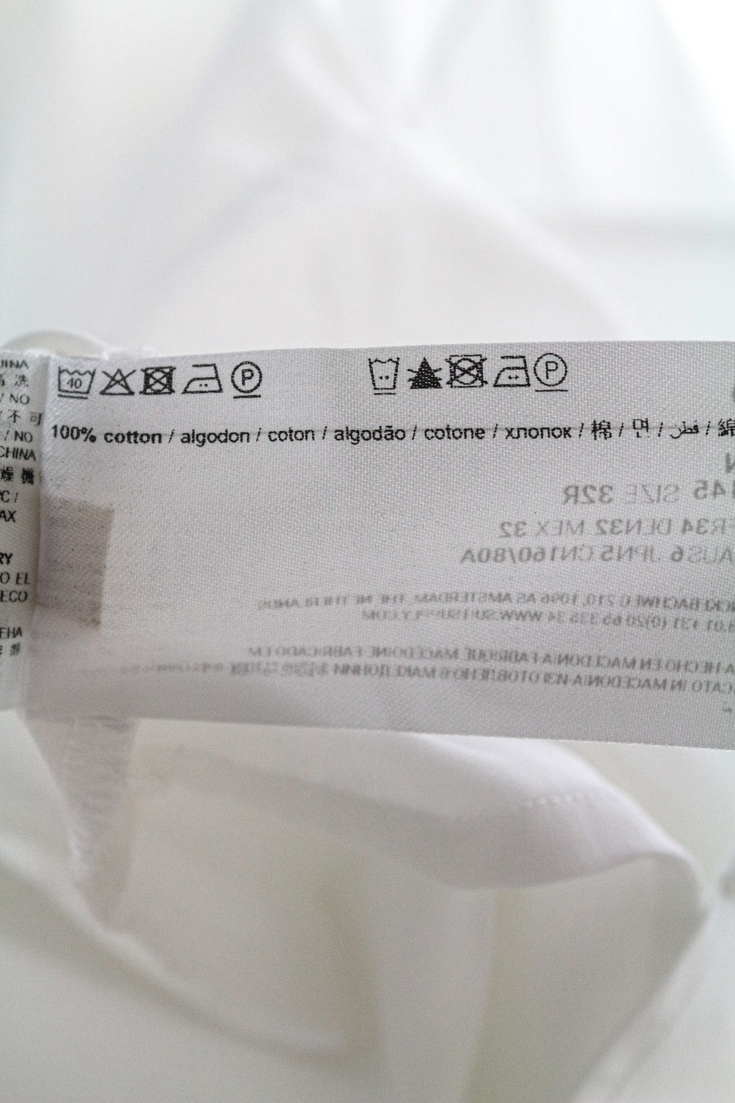 SUISTUDIO Dylan moteriška suknelė UK6R balta marškinių suknelė su medvilnine tunika ilgomis rankovėmis 