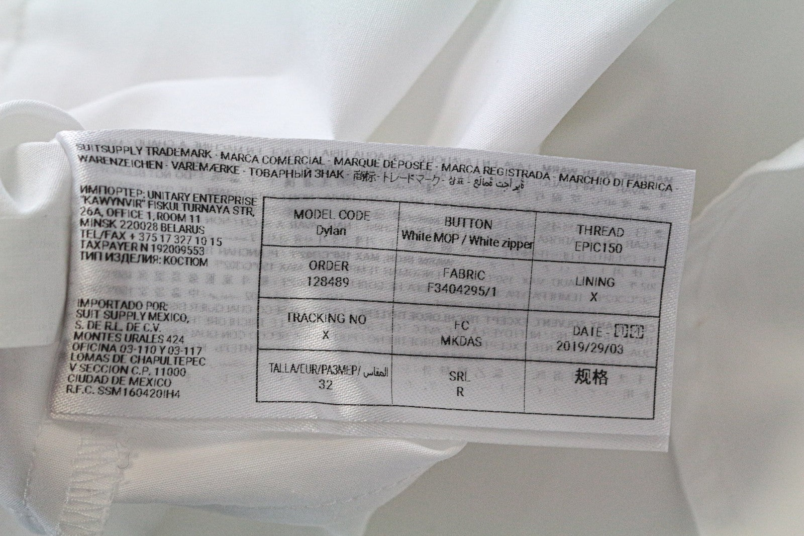 SUISTUDIO Dylan moteriška suknelė UK6R balta marškinių suknelė su medvilnine tunika ilgomis rankovėmis 