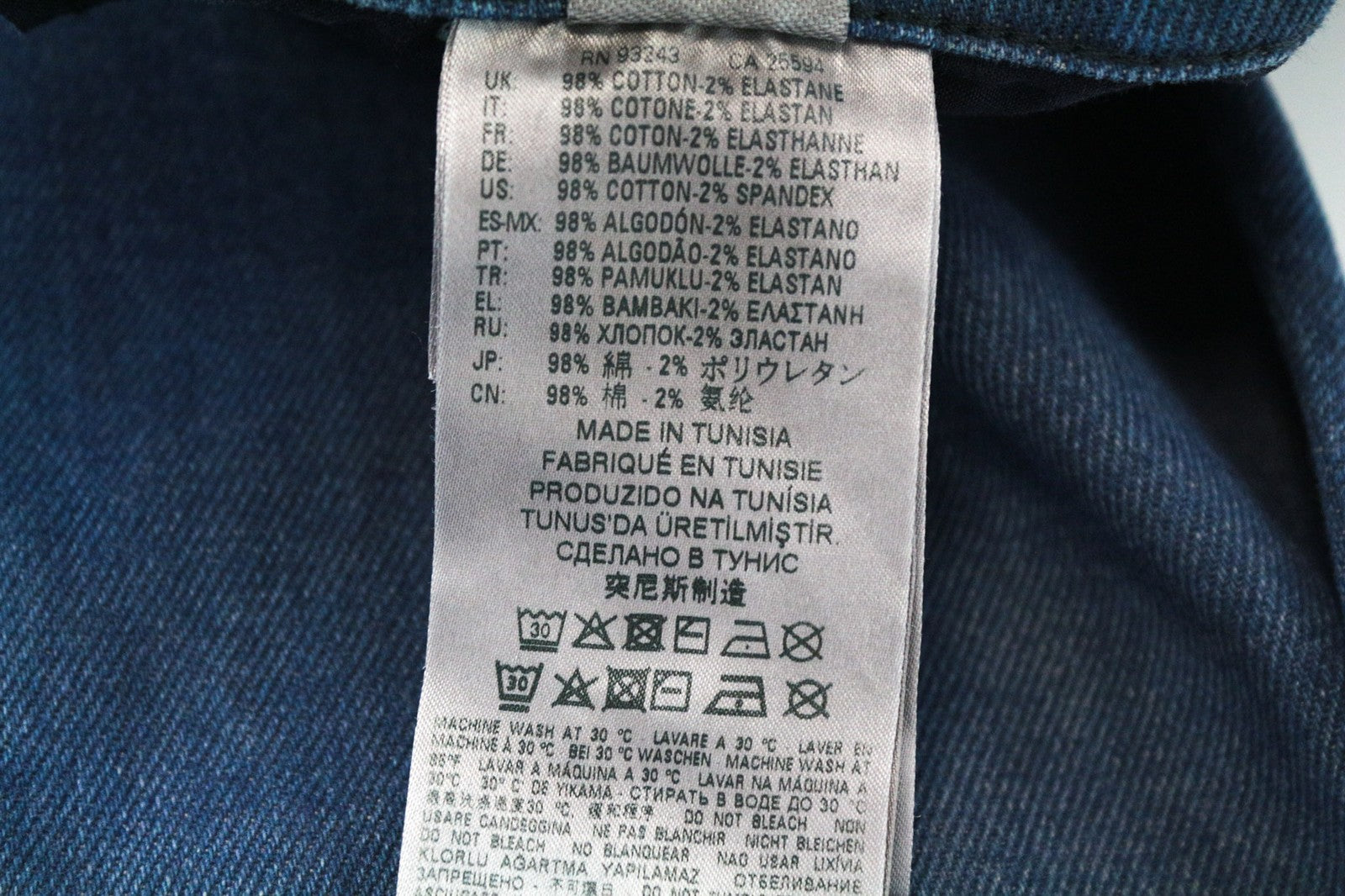 DIESEL D-Rifty 0870I Women's Jeans W25/L32 Slim Fit Blue Cotton Stretch Stained