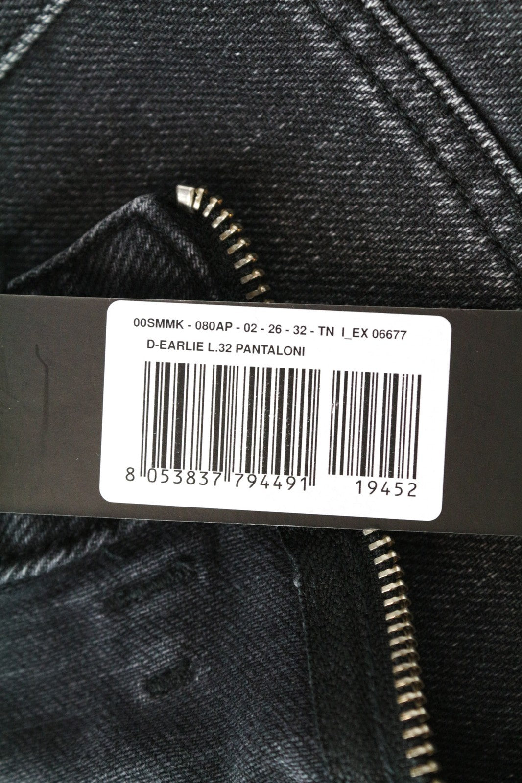 DIESEL D-Earlie 080AP Women's Jeans W26/L32 Slim Grey High Waist Stretch Fit