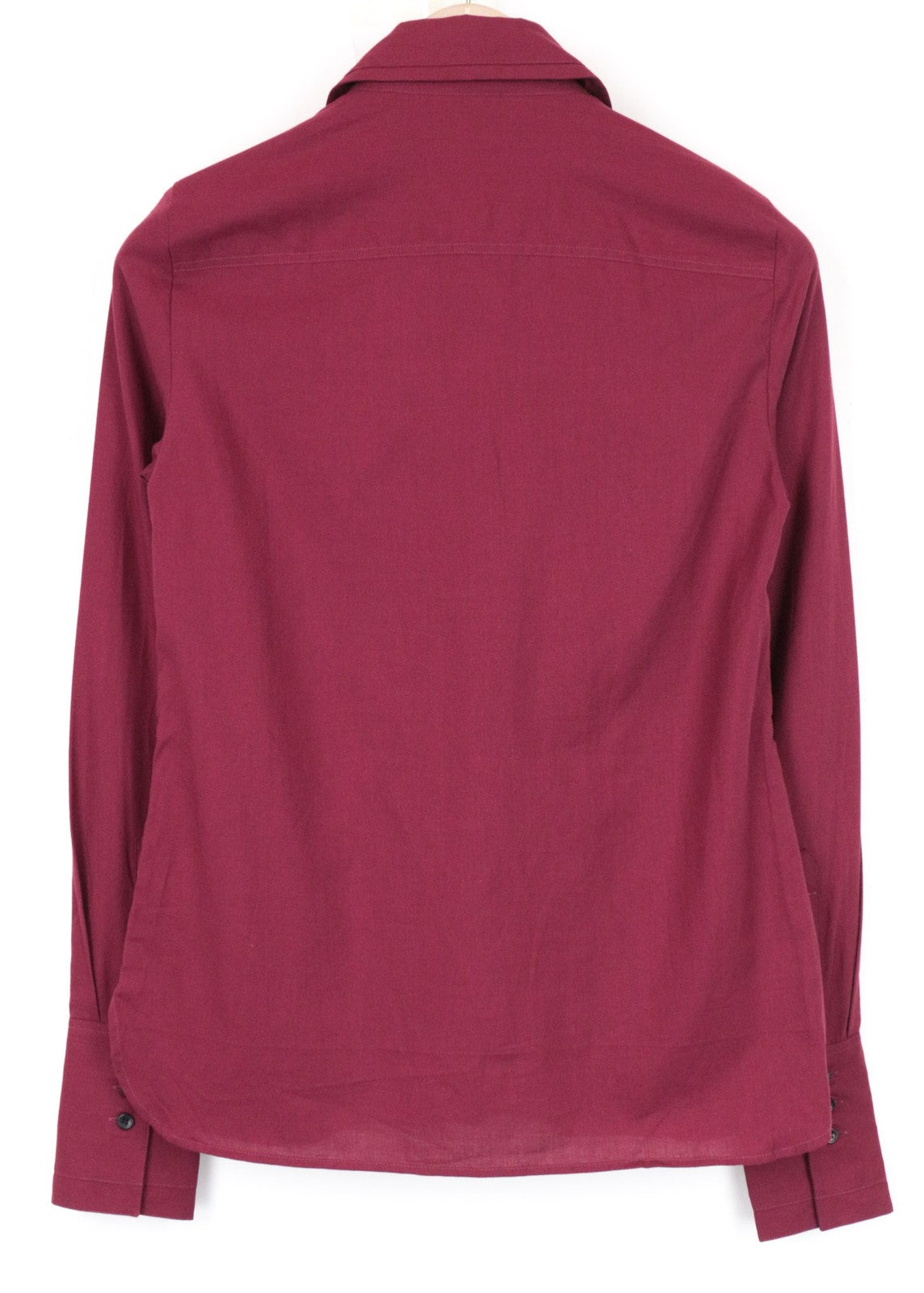 „SUITSUPPLY Elton“ moteriški marškinėliai, 34R, ilgomis rankovėmis, raudoni violetiniai, medvilniniai, su sagomis 