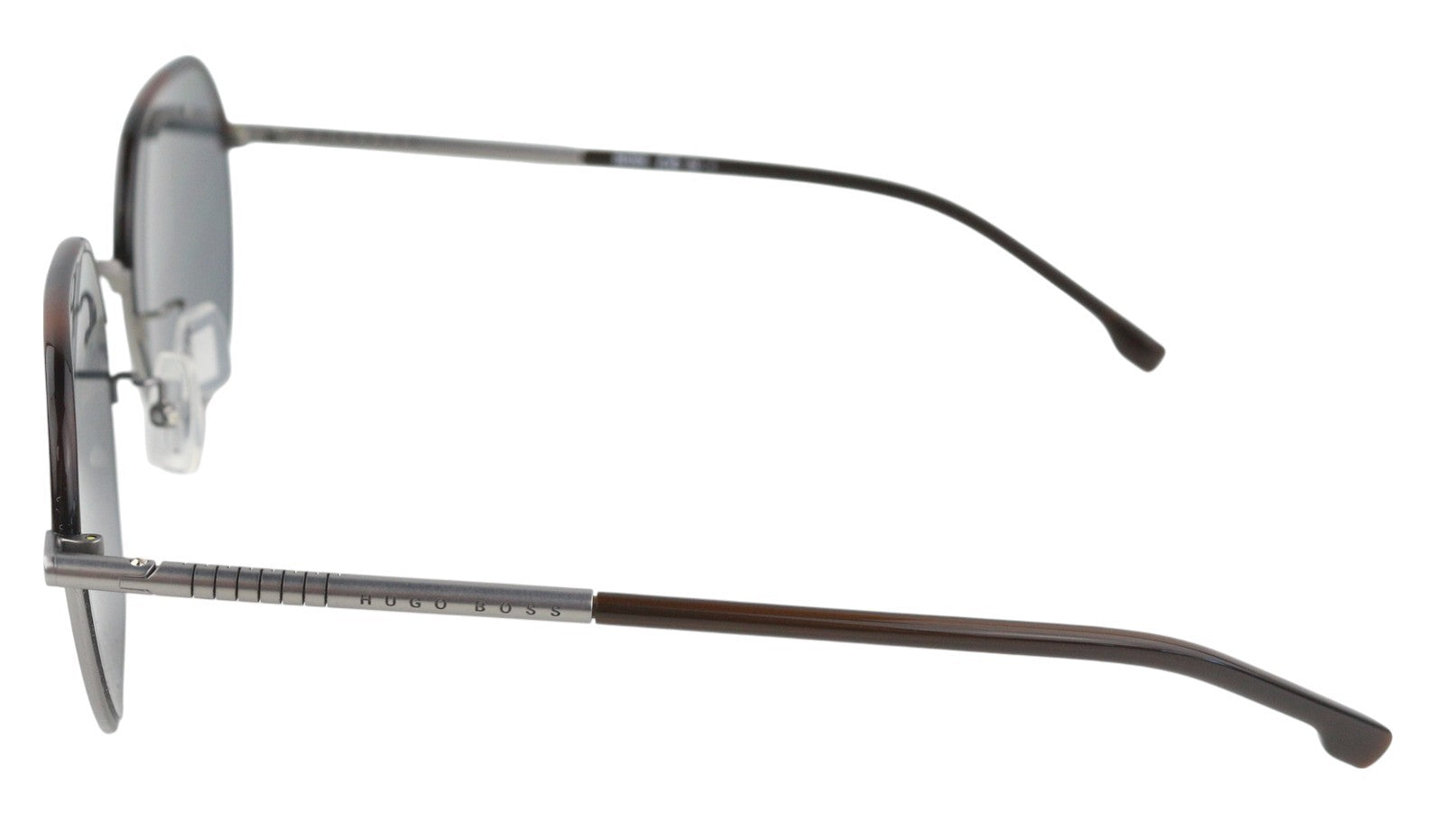 HUGO BOSS 1107/F/S vyriški akiniai nuo saulės su sidabro atspalviu, tonuotu kvadratu ir unisex akiniais. 