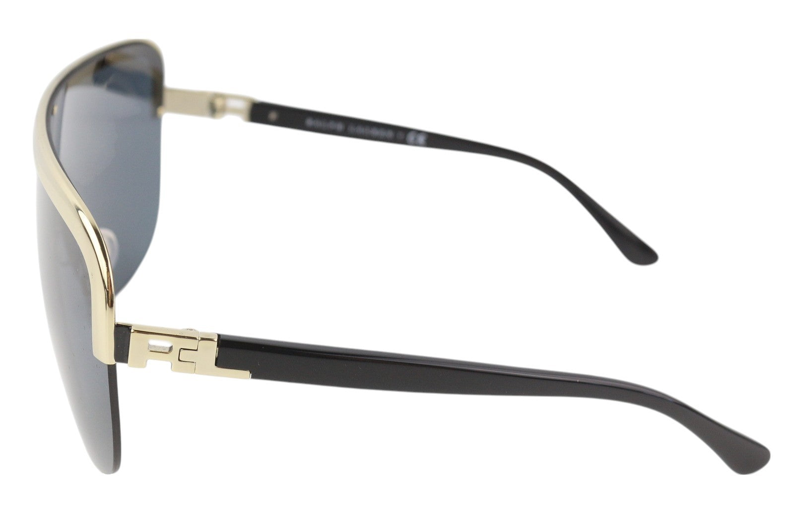 RALPH LAUREN 0RL7057 moteriški akiniai nuo saulės OS juodi su UV apsauga, auksinės spalvos detalėmis, laisvalaikio stiliaus. 